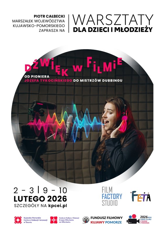 Plakat - Warsztaty "Dźwięk w filmie"