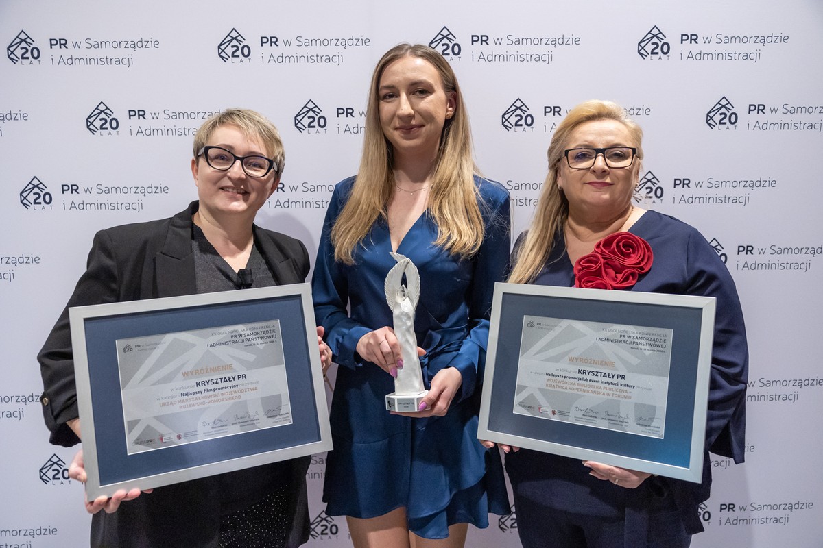 Gala konkursu Kryształy PR 2026 w Toruniu, fot. Mikołaj Kuras dla UMWKP