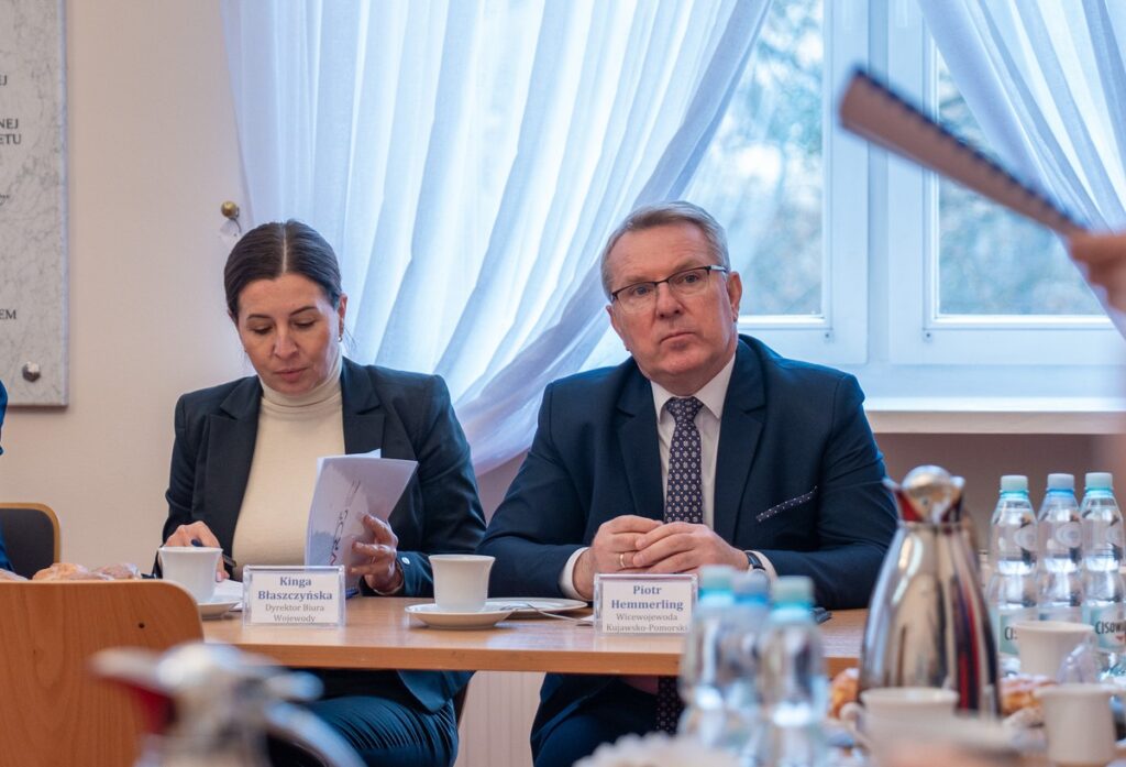 od lewej p. Kinga Błaszczyńska, p. Piotr Hemmerling podczas posiedzenia K-P WRDS w dniu 12.02.2026 r., fot. KPUW w Bydgoszczy