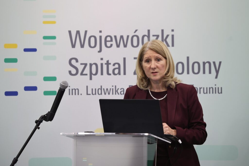 Minister zdrowia Jolanta Sobierańska-Grenda odwiedza WSZ w Toruniu, fot. Mikołaj Kuras dla UMWKP