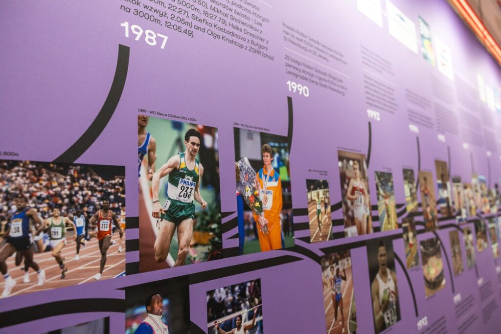 Otwarcie wystawy przygotowanej przez Museum of World Athletics, fot. Szymon Zdziebło/tarantoga.pl dla UMWKP