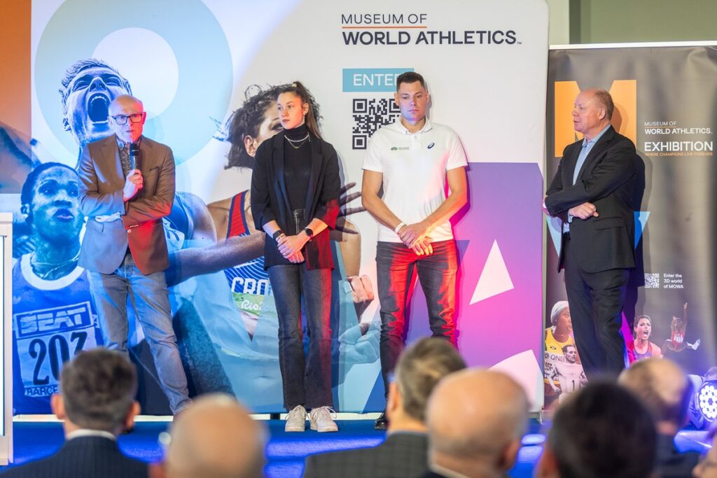 Otwarcie wystawy przygotowanej przez Museum of World Athletics, fot. Szymon Zdziebło/tarantoga.pl dla UMWKP
