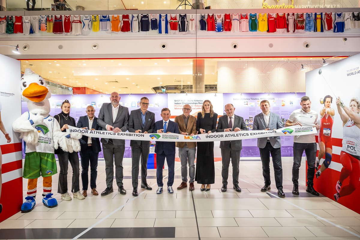 Otwarcie wystawy przygotowanej przez Museum of World Athletics, fot. Szymon Zdziebło/tarantoga.pl dla UMWKP