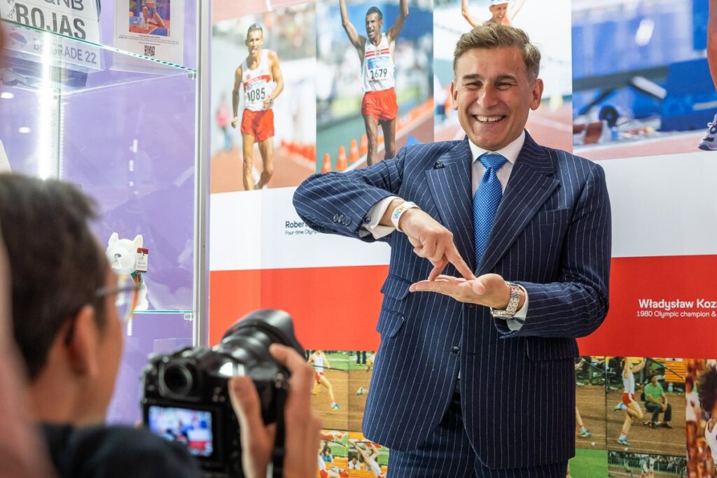 Otwarcie wystawy przygotowanej przez Museum of World Athletics, fot. Szymon Zdziebło/tarantoga.pl dla UMWKP