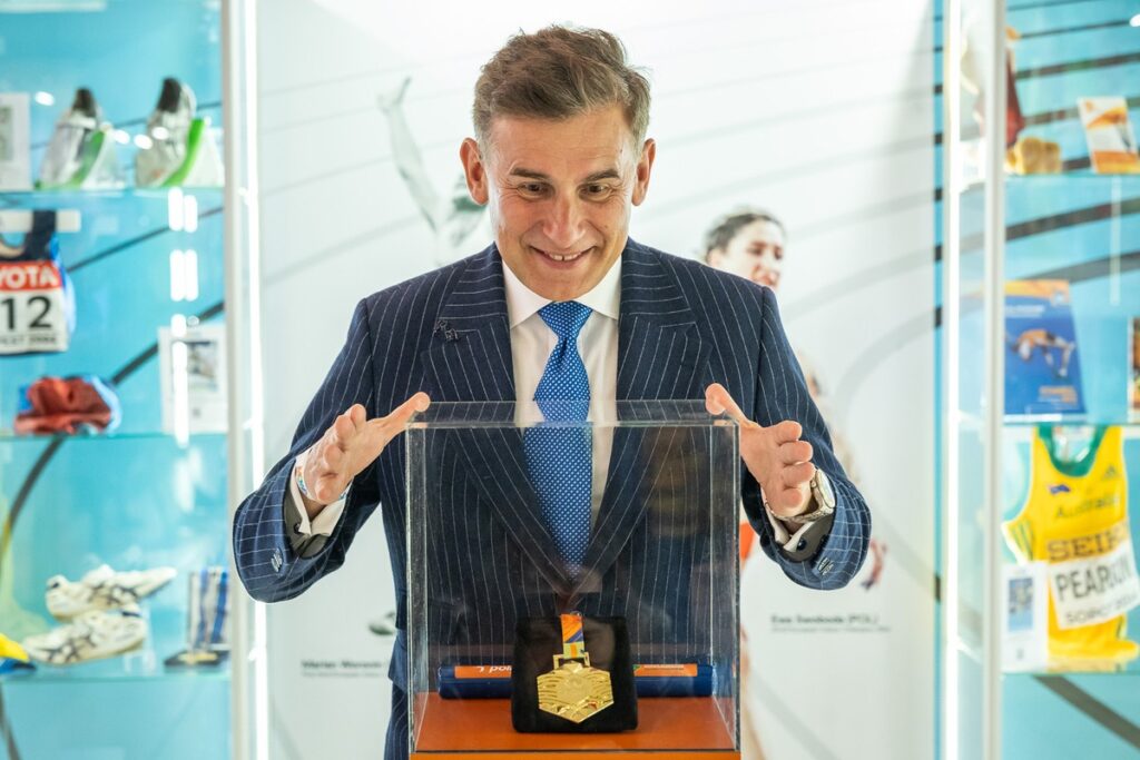 Otwarcie wystawy przygotowanej przez Museum of World Athletics, fot. Szymon Zdziebło/tarantoga.pl dla UMWKP