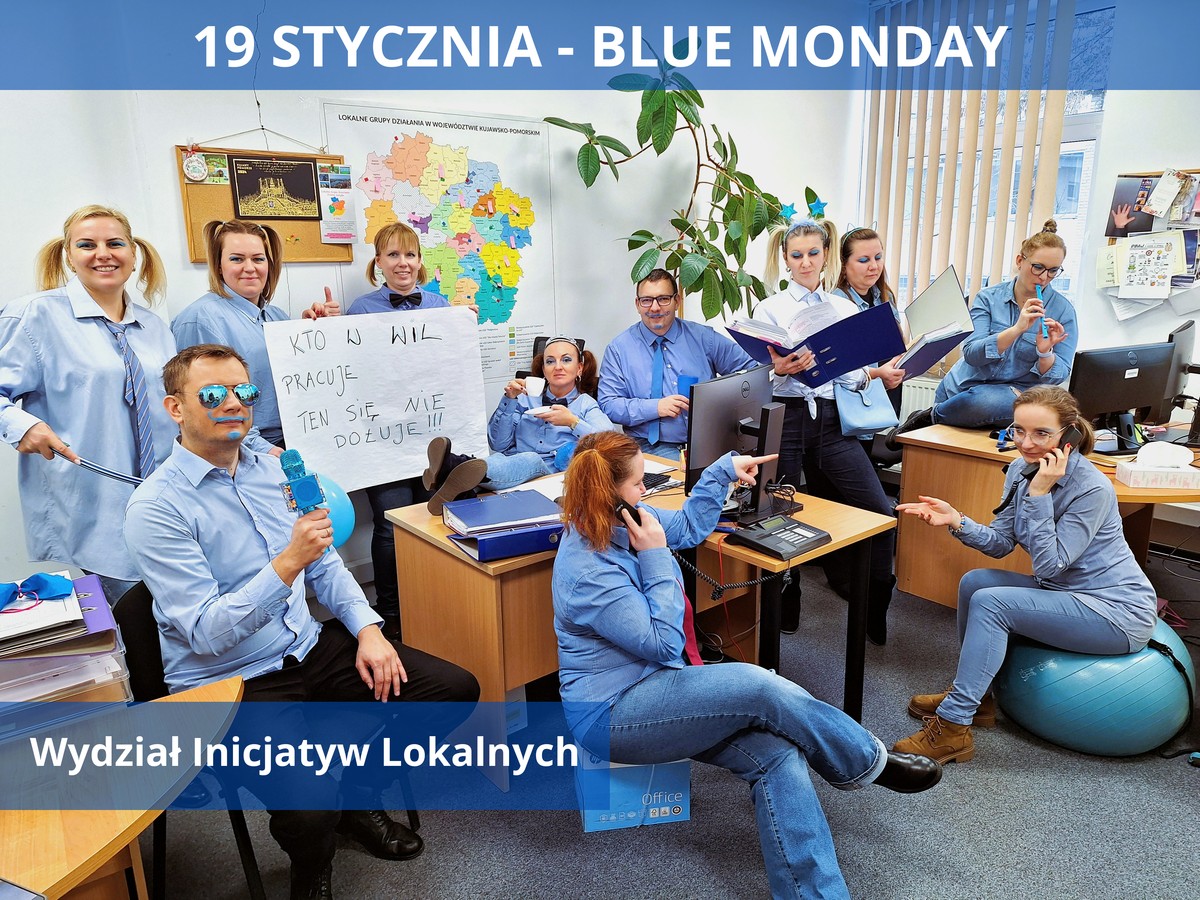 Pracownicy Wydziału Inicjatyw Lokalnych, zdjęcie na konkurs „Odczarujmy Blue Monday” 2026