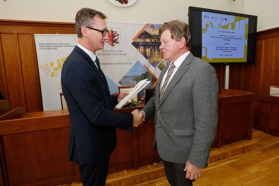 21.09.2017 r., Uroczyste wręczenie umów w ramach Regionalnego Programu Operacyjnego Województwa Kujawsko-Pomorskiego, fot. Mikołaj Kuras dla UMWKP
