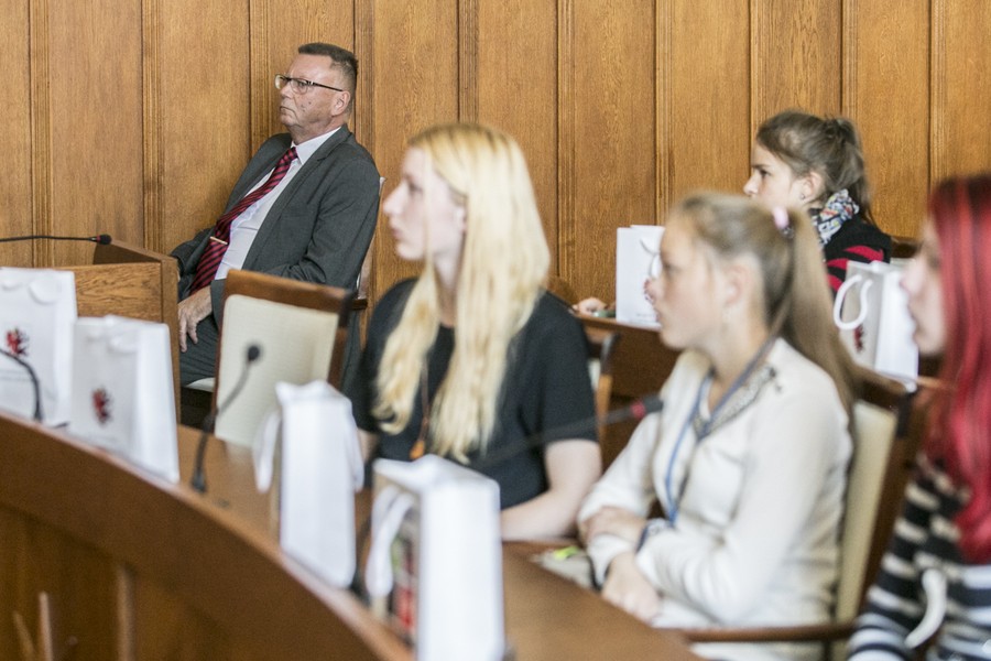 19.09.2017 r., Dzieci z Litwy odwiedziły Urząd Marszałkowski w Toruniu, fot. Andrzej Goiński/UMWKP