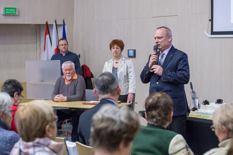 02.03.2018 - Spotkanie ze Stanisławem Poczobutem-Odlanickim, polskim działaczem na Białorusi i autorem książek „Opowiadania Polaka na Kresach”, a także „Szlakiem Elizy Orzeszkowej i jej bohaterów – wiek później”, fot. Szymon Zdziebło/tarantoga.pl