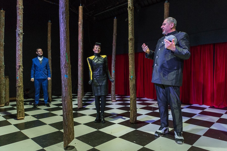 11.04.2018 Próba medialna spektaklu „#ciemność” w Teatrze Wilama Horzycy, fot. Szymon Zdziebło/tarantoga.pl