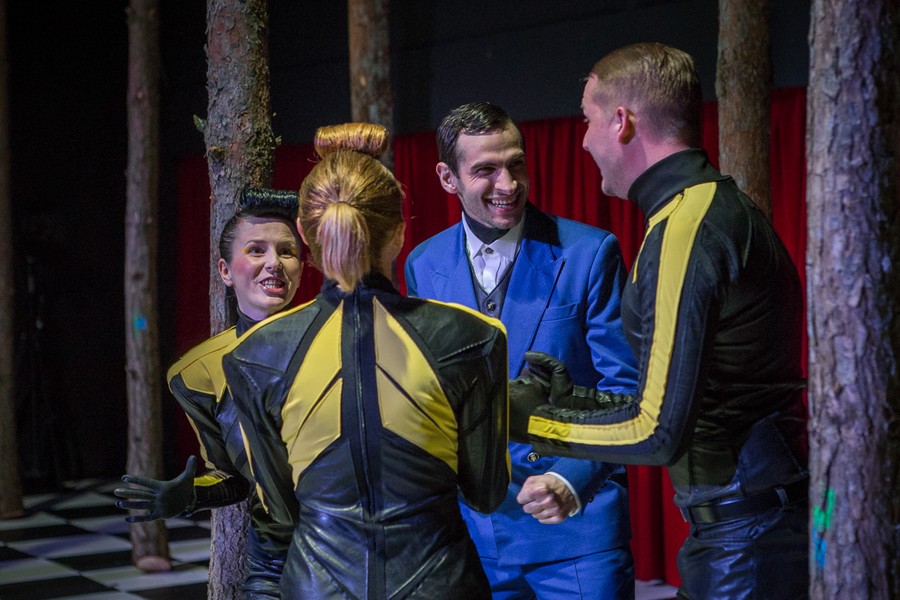 11.04.2018 Próba medialna spektaklu „#ciemność” w Teatrze Wilama Horzycy, fot. Szymon Zdziebło/tarantoga.pl