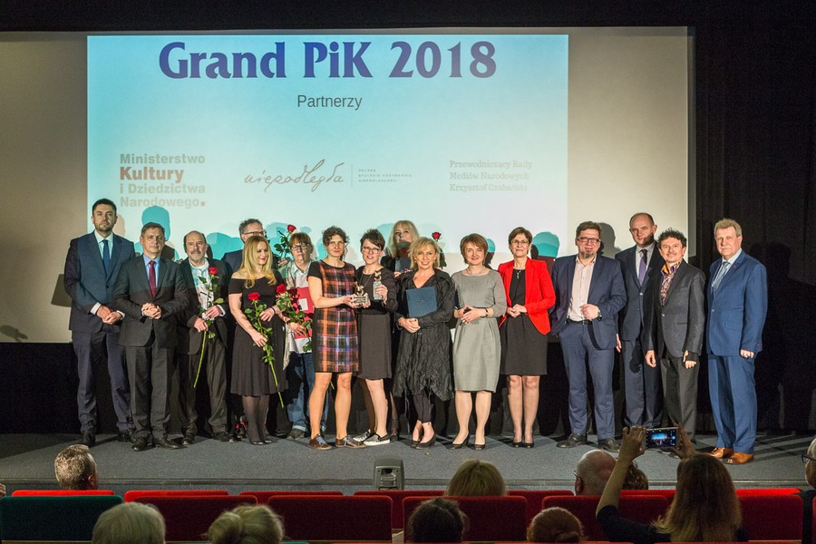 12.04.2018 Gala wręczenia nagród w Międzynarodowym Konkursie Artystycznych Form Radiowych „Grand PiK”, fot. Szymon Zdziebło/tarantoga.pl
