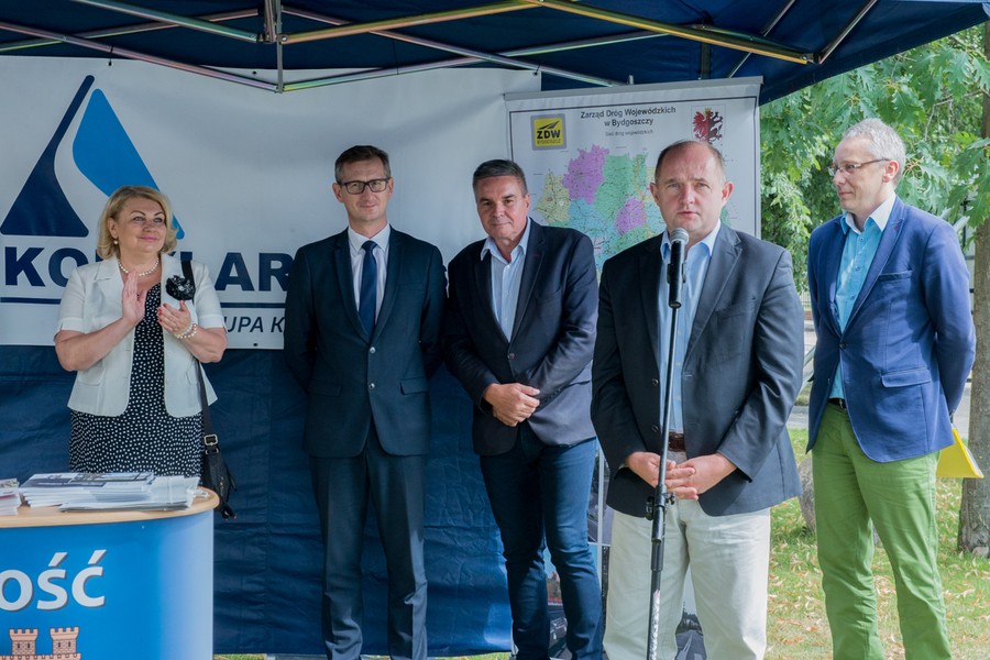 Rozpoczęcie przebudowy drogi wojewódzkiej nr 255 w Pakości, fot. Łukasz Piecyk