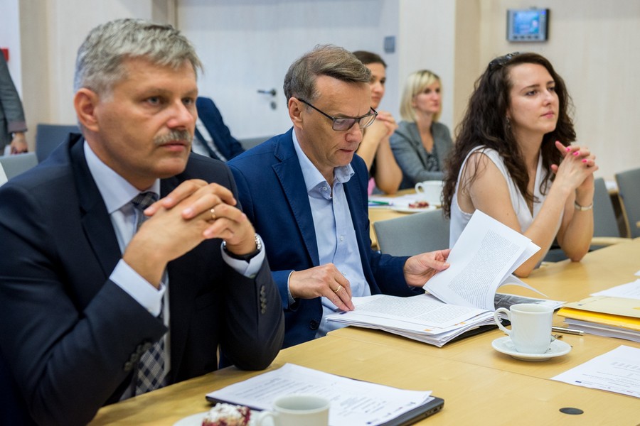 Posiedzenie Komitetu Monitorującego w Urzędzie Marszałkowskim z udziałem Christophera Todda, przedstawiciela Komisji Europejskiej, 29 sierpnia 2018 r., fot. Łukasz Piecyk