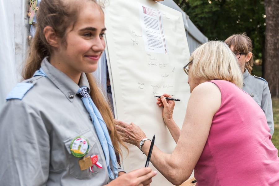 Obchody 38. rocznicy podpisania Porozumień Sierpniowych w Przysieku, 24 sierpnia 2018 r., fot. Szymon Ździebło www.tarantoga.pl