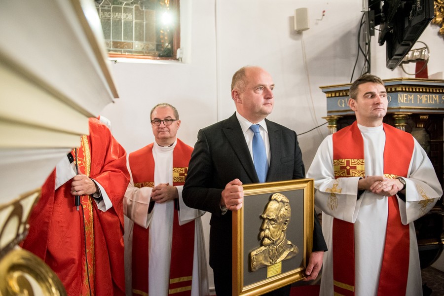 Obchody 34. rocznicy męczeńskiej śmierci błogosławionego księdza Jerzego Popiełuszki oraz obchody 40. Rocznicy wyboru św. Jana Pawła II na papieża, fot Łukasz Piecyk