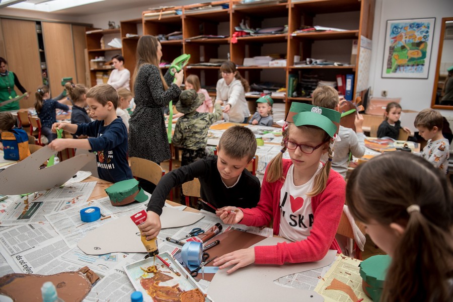 Świąteczne warsztaty w Galerii i Ośrodku Plastycznej Twórczości Dziecka, fot. Łukasz Piecyk
