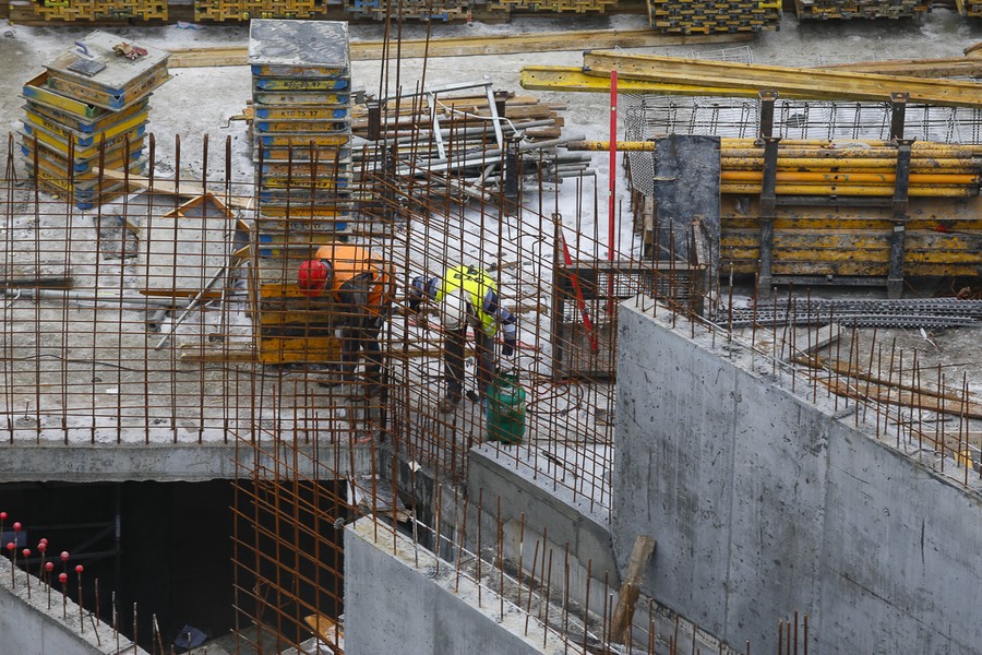 Budowany nowy kompleks Wojewódzkiego Szpitala Zespolonego w Toruniu, fot. Mikołaj Kuras.