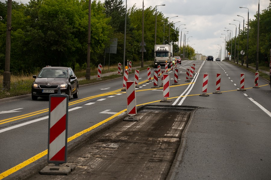 Budowa ronda w Białych Błotach (powiat bydgoski), fot. Filip Kowalkowski