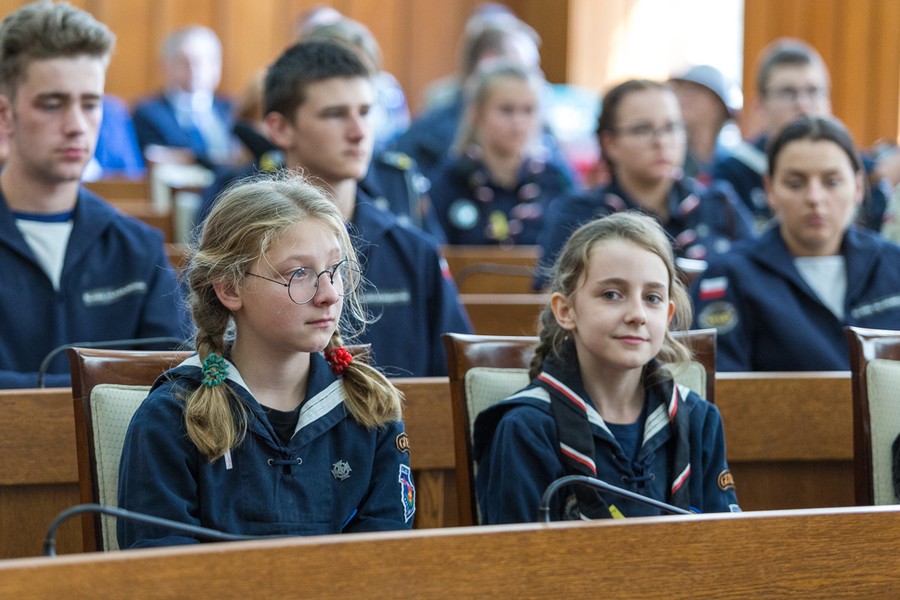 Spotkanie w Urzędzie Marszałkowskim w sprawie podpisania listu intencyjnego o współpracy na rzecz upowszechniania wiedzy na temat historii polskiej floty i postaci admirała Józefa Unruga, fot. Szymon Zdziebło www.tarantoga.pl