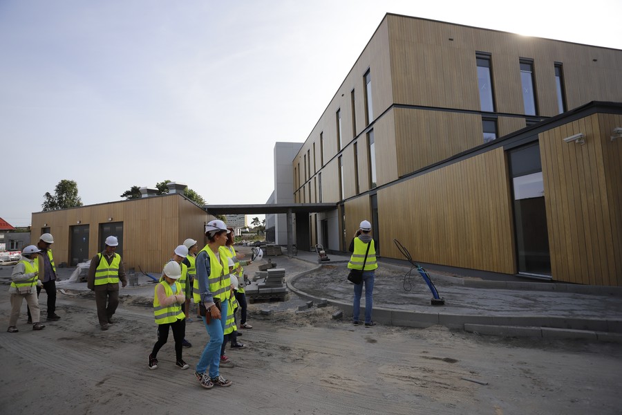 Zwiedzanie placu budowy WSZ w Toruniu, fot. Mikołaj Kuras