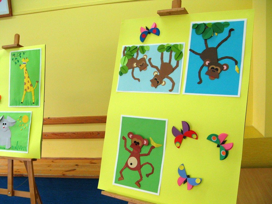 wystawa prac plastycznych uczniów ZS Nr 33 zaprezentowana w trakcie bydgoskiego konkursu i przeglądu origami