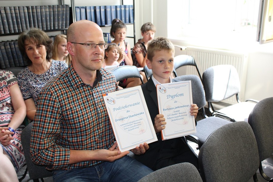 Grzegorz Stachowiak i jego uczeń Bartosz Jankowski