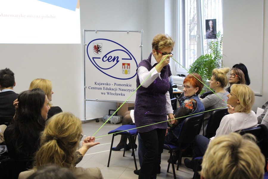 Elżbieta Gyzińska podczas prezentacji Wesoła matematyka