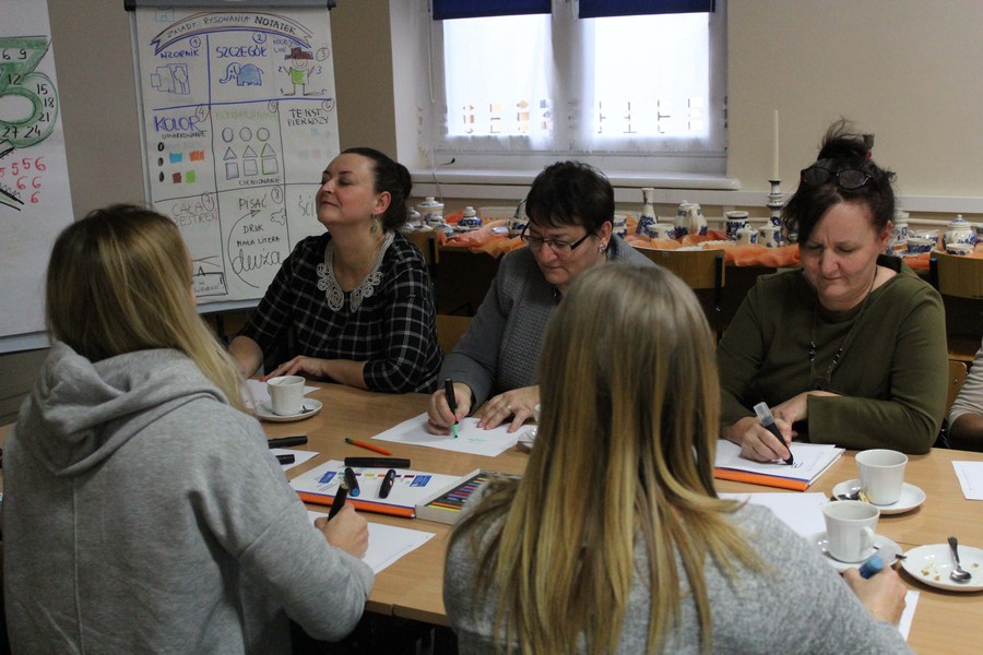 Uczestnicy warsztatów Rysowanie matematyki