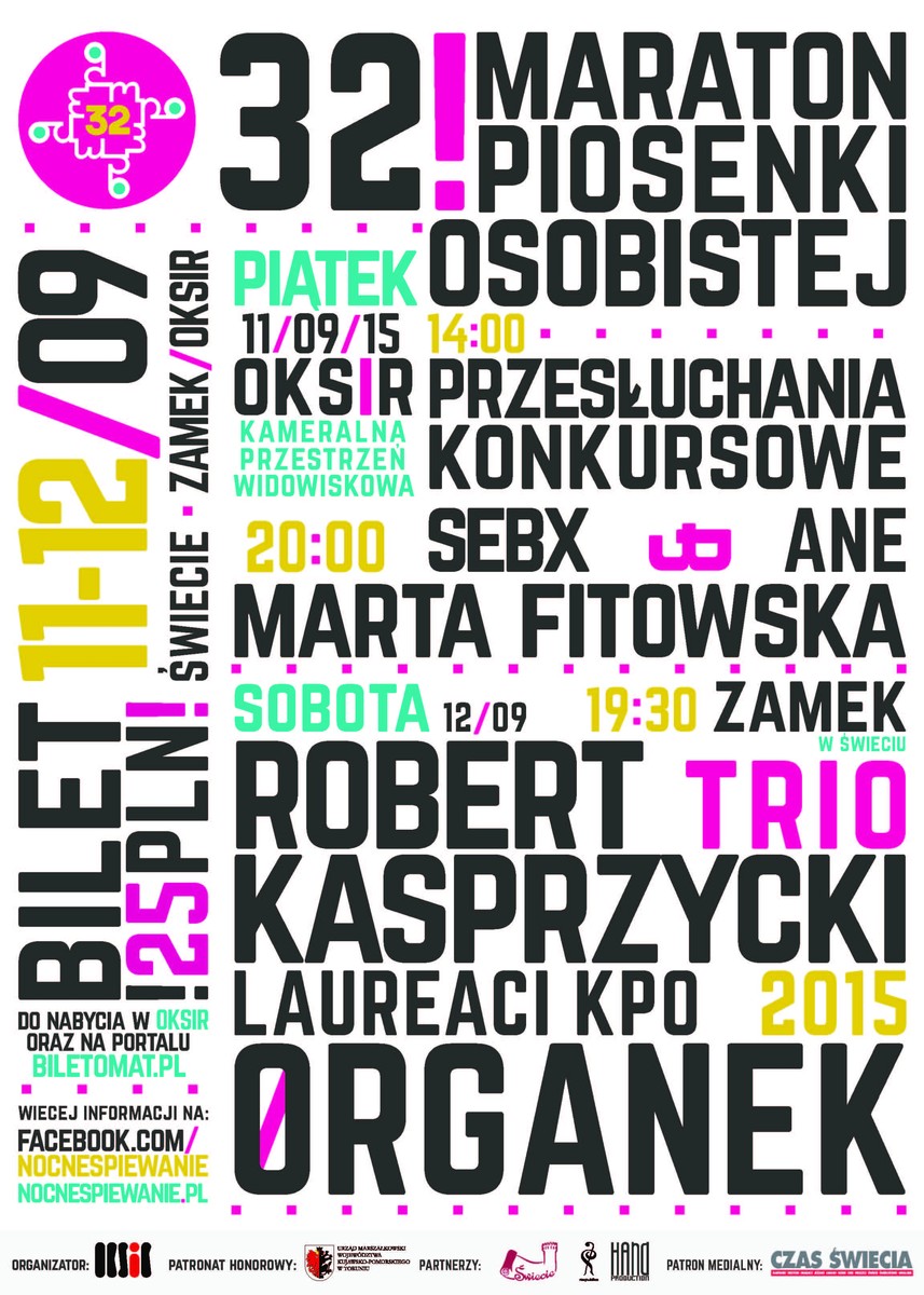 Plakat 32. Maratonu Piosenki Osobistej