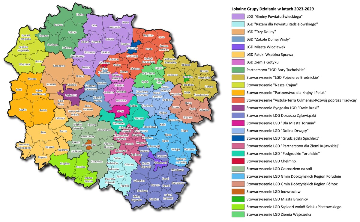 Mapa LGD w latach 2023-2029