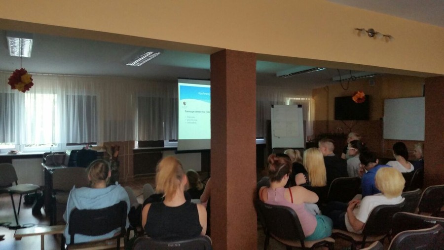 zajęcia profilaktyczne z wychowankami Młodzieżowego Ośrodka Wychowawczego, fot. MOW w Samostrzelu