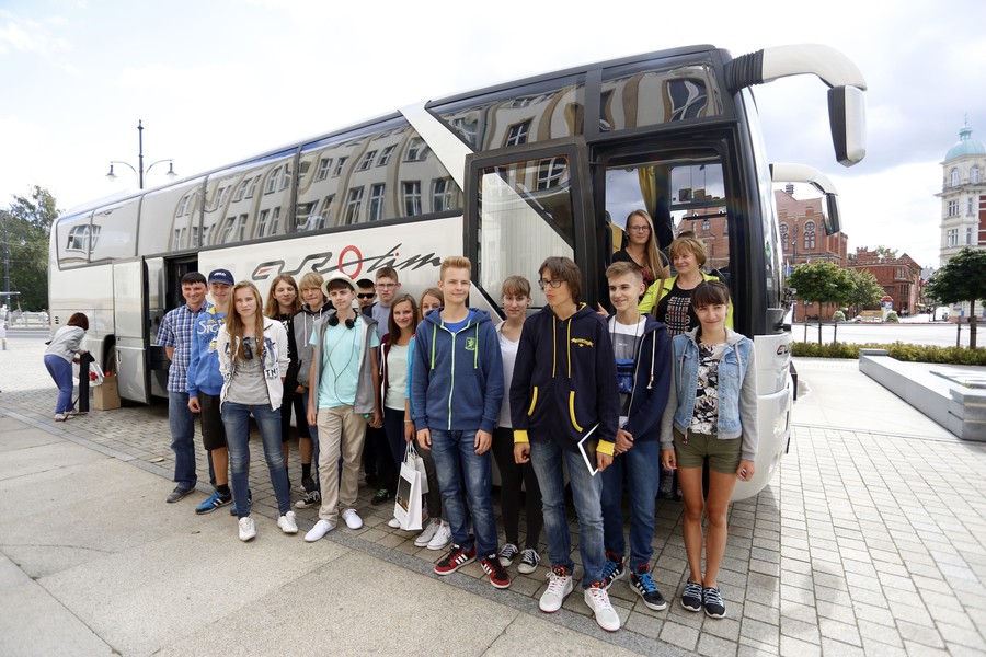 Laureaci konkursu astronomicznego przed wyjazdem na obóz do Chorwacji