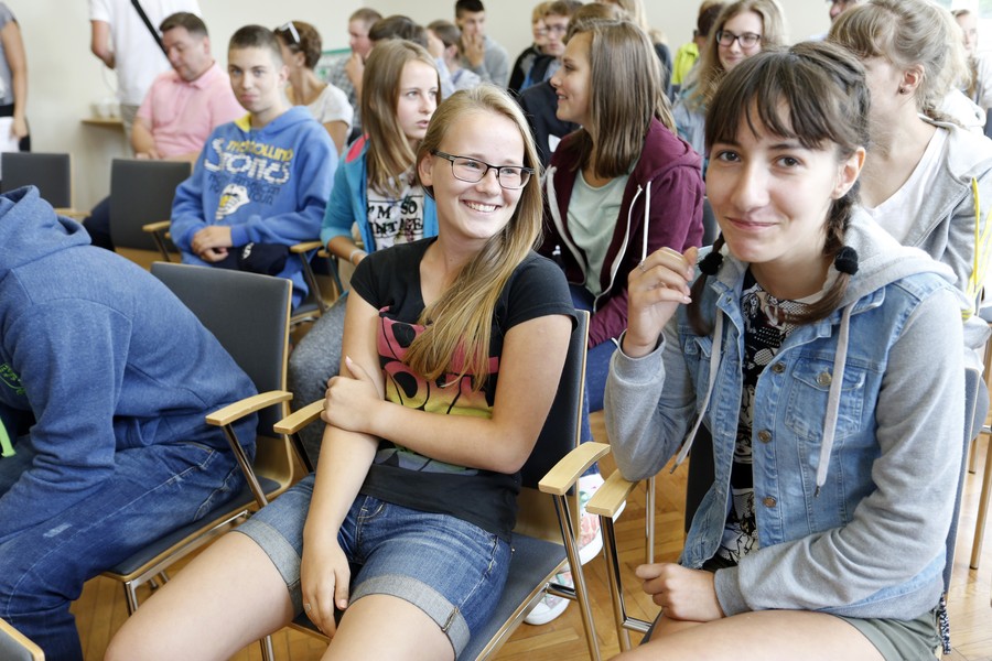 Laureaci konkursu astronomicznego przed wyjazdem na obóz do Chorwacji