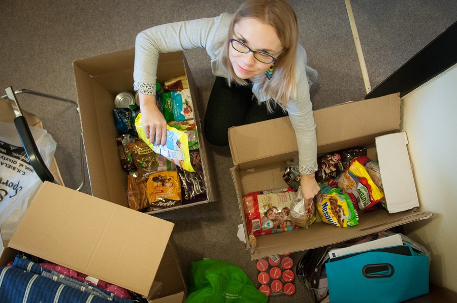 Pracownicy urzędu i członkowie zarządu zaangażowani w akcję „Szlachetna Paczka”, fot. Jacek Piotrowski