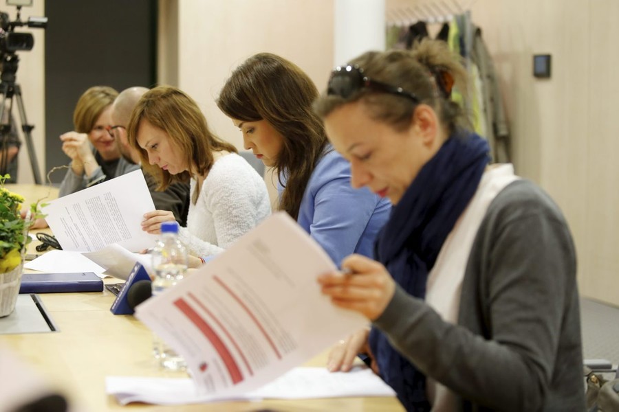 Konferencja prasowa marszałka województwa, 22 marca 2016, fot. Mikołaj Kuras