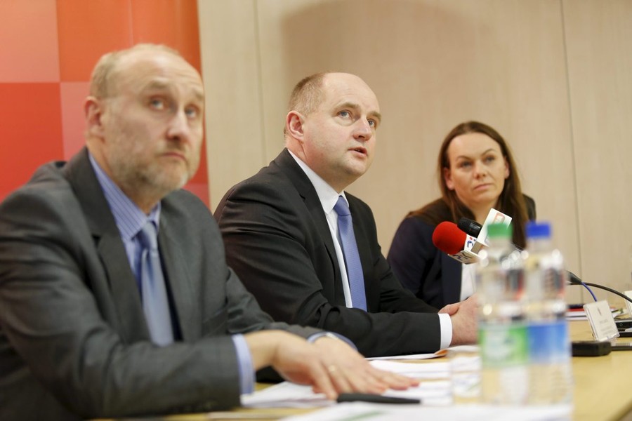 Konferencja prasowa marszałka województwa, 22 marca 2016, fot. Mikołaj Kuras