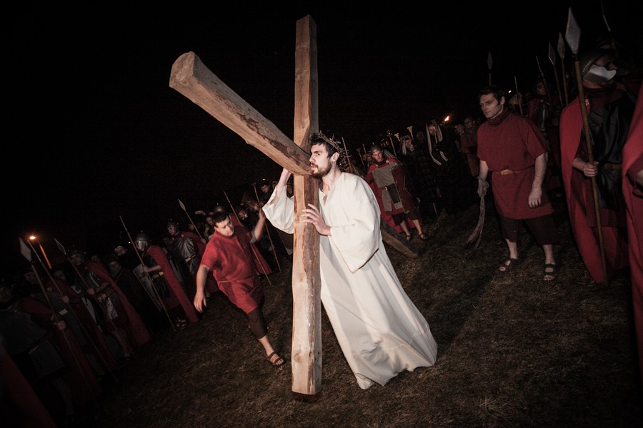 Misterium Męki Pańskiej w Grębocinie, fot. Andrzej Goiński