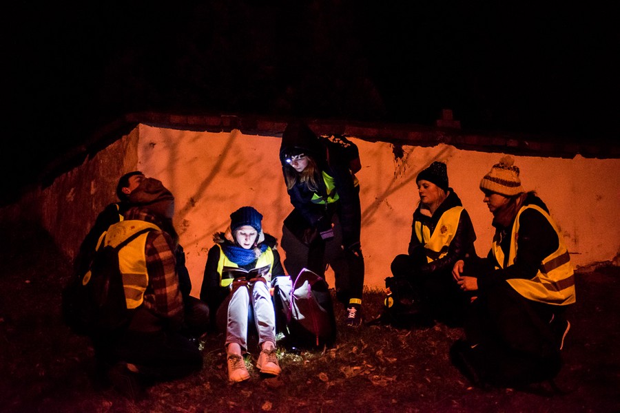 Ekstremalna Droga Krzyżowa św. Jana Pawła II na trasie Bydgoszcz-Toruń, fot. Tymon Markowski
