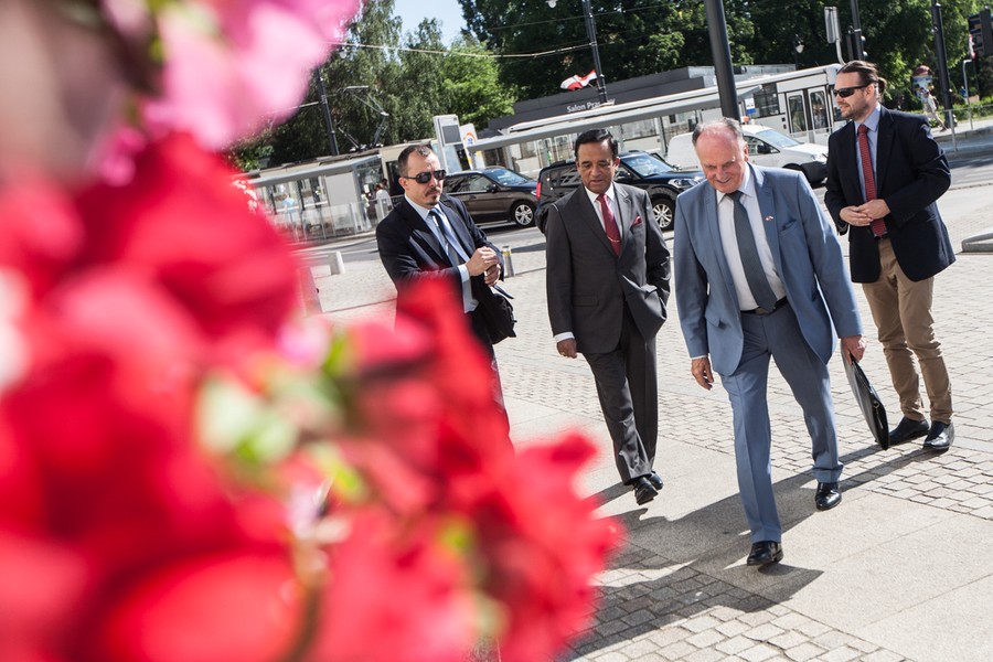 Wizyta ambasadora Republiki Peru Alberta Salasa Barahony, fot. Andrzej Goiński/UMWKP