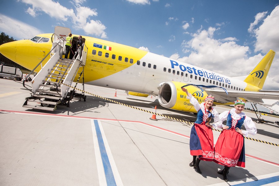 Uroczysta inauguracja połączenia w Porcie Lotniczym Bydgoszcz, fot. Andrzej Goińśki/UM WK-P