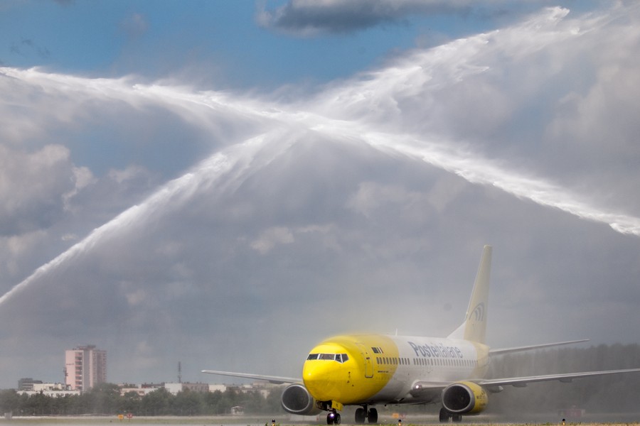 Uroczysta inauguracja połączenia w Porcie Lotniczym Bydgoszcz, fot. Andrzej Goińśki/UM WK-P