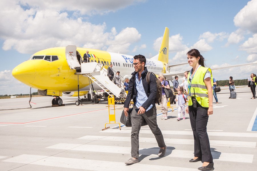 Uroczysta inauguracja połączenia w Porcie Lotniczym Bydgoszcz, fot. Andrzej Goińśki/UM WK-P