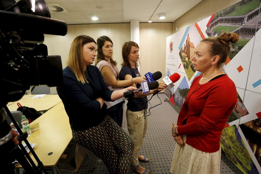 Konferencja prasowa marszałka województwa po ostatnim czerwcowym posiedzeniu Komitetu Monitorującego RPO, fot. Mikołaj Kuras