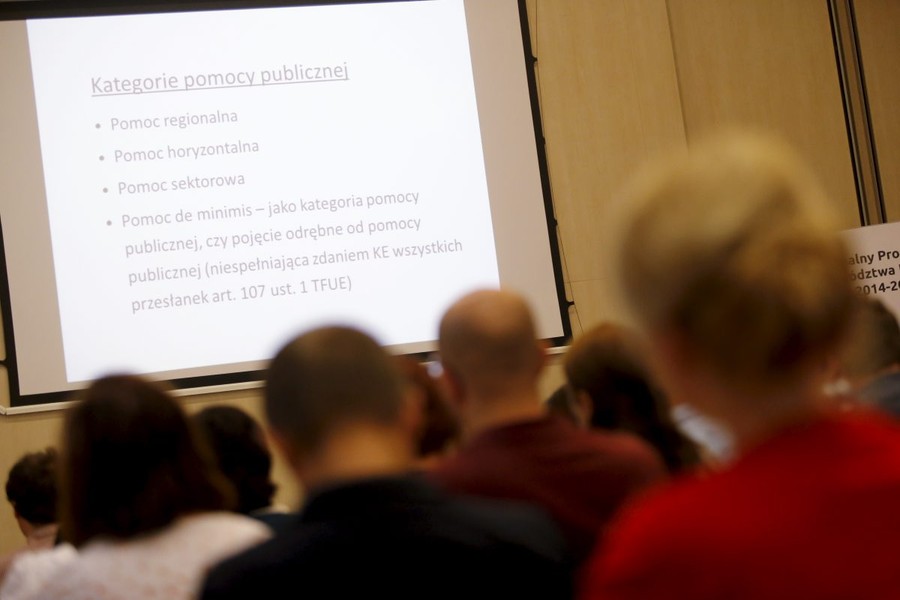 12.09.2016r., Szkolenie z pomocy publicznej dla Wnioskodawców ubiegających się o dofinansowanie z Działania 1.3 Wsparcie przedsiębiorczości RPO WK-P 2014-2020, fot. Mikolaj Kuras