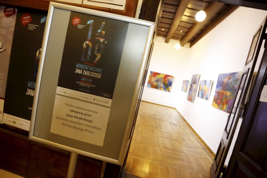 15.09.2015r., Wystawa prac Jana Zwolnickiego w Galerii Proscenium, fot. Mikolaj Kuras