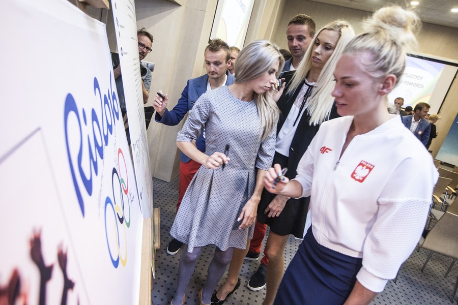 Spotkanie z olimpijczykami w Urzędzie Marszałkowskim, fot. Andrzej Goiński