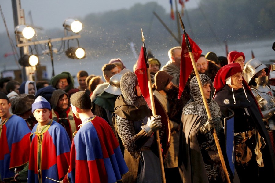 Inscenizacja przy Bulwarze Filadelfijskim, fot. Mikołaj Kuras