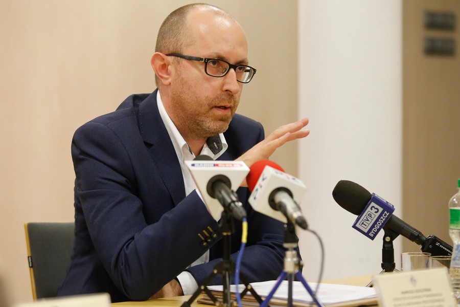 Briefing marszałka województwa w sprawie przebiegu S-10, fot. Mikołaj Kuras