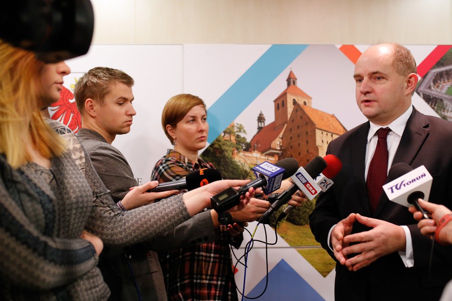 Briefing marszałka województwa w sprawie przebiegu S-10, fot. Mikołaj Kuras